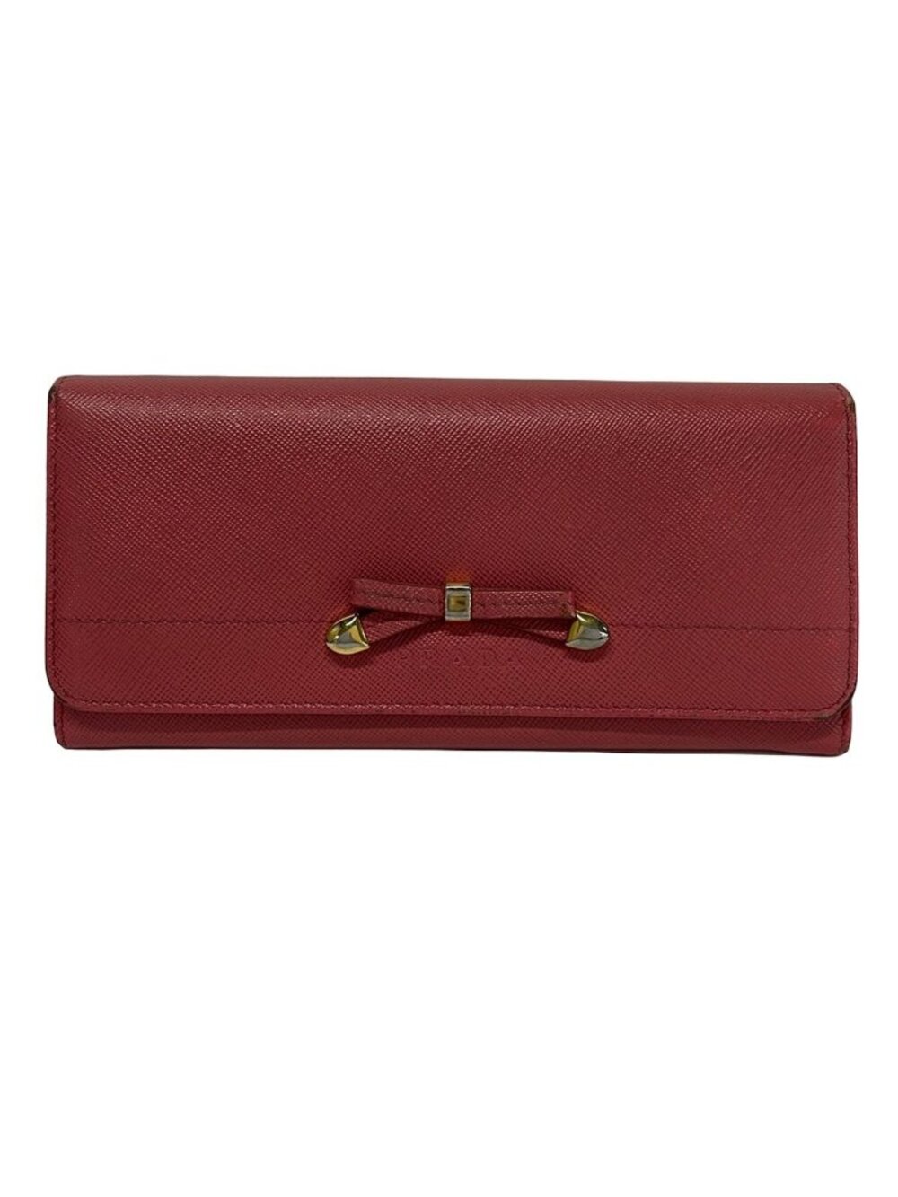 Prada Wallet Pink Ribbon Leather